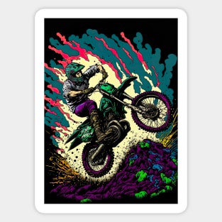 Dirt Bike Comic Book Style Sticker